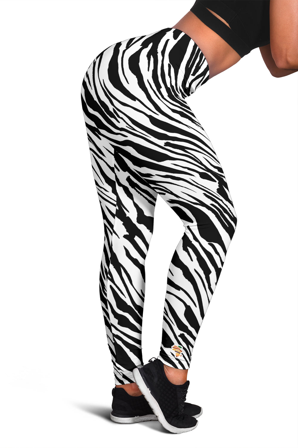 Zebra Stripe Leggings - Deep Savanna