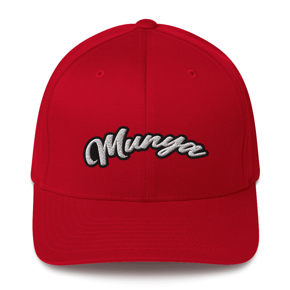 MUNYA Structured Twill Red Cap - Deep Savanna